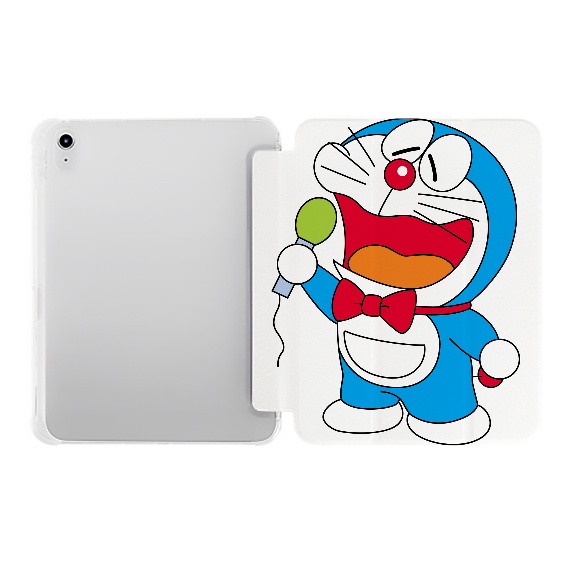 （画像用） ドラえもん Doraemon IPad ケース ペン収納付き 三つ折りスタンド PUレザー×シリコン 対応機種9.5/10.5/10.9インチ